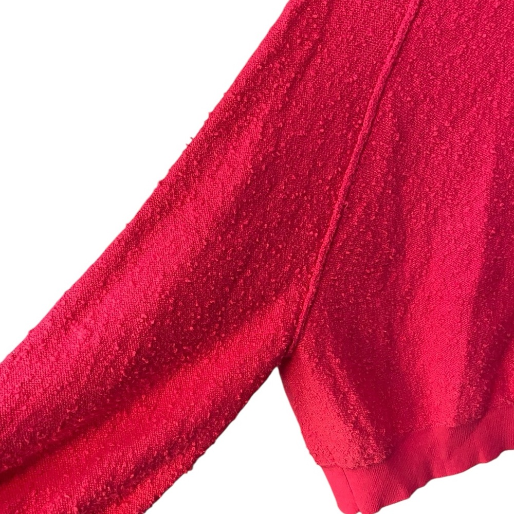 Free People Found My Friend Balloon Sleeve Sweatshirt Barbie Pink Small Costal - Picture 5 of 8